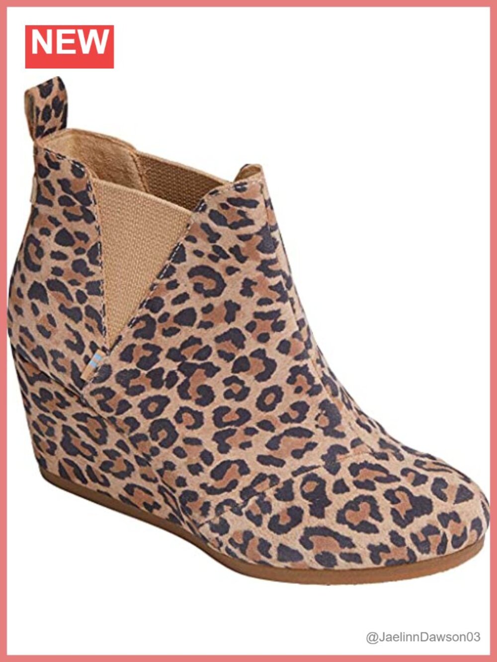 Women's Ankle Bootie with Wedge Heel Leather Suede Slip-On Fall